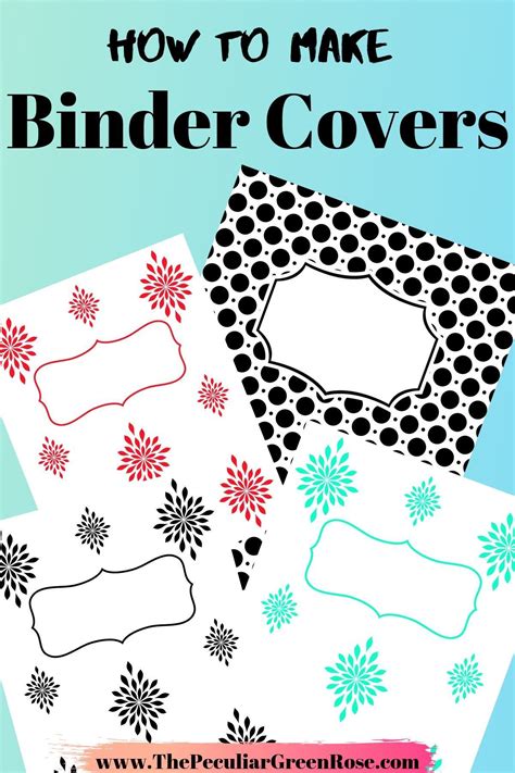 How to create your own free printable binder cover