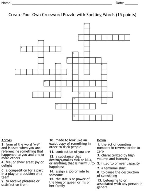 Creating Your Own Crossword Puzzle