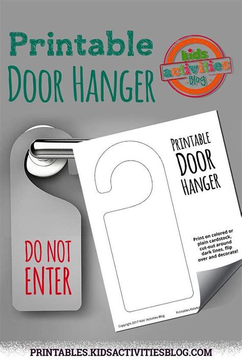 Create Your Own Door Hanger Template