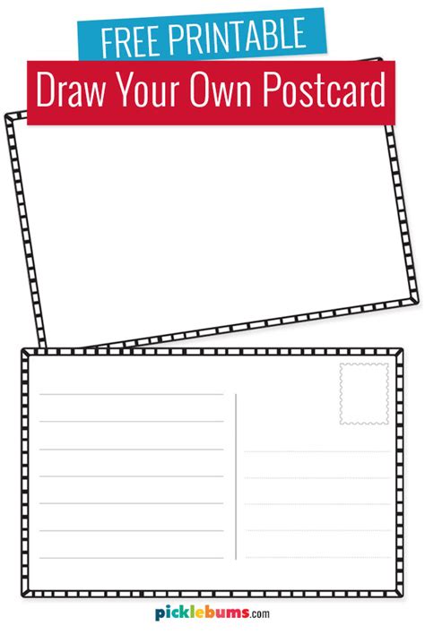 Create Your Own Free Printable Postcard Templates