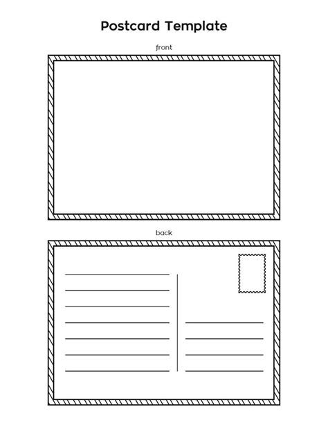 Create Your Own Free Printable Postcard Templates