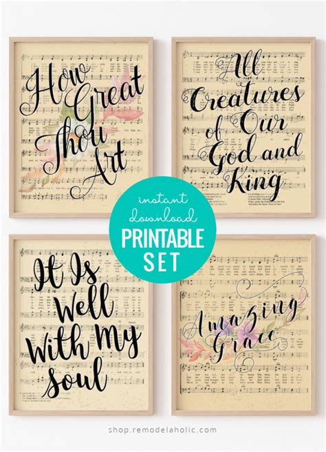 A screenshot of Canva with a hymn printable template