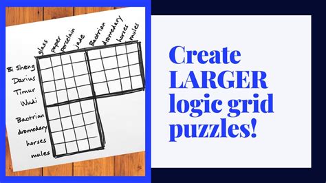 How to Create Your Own Printable Logic Puzzles with Grids