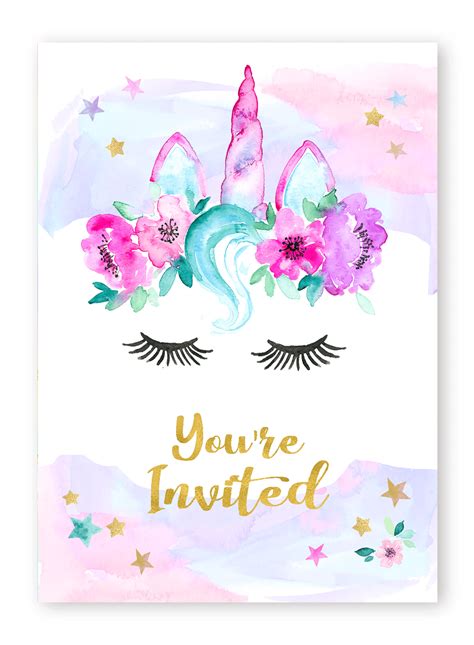 Create Your Own Unicorn Party Invites