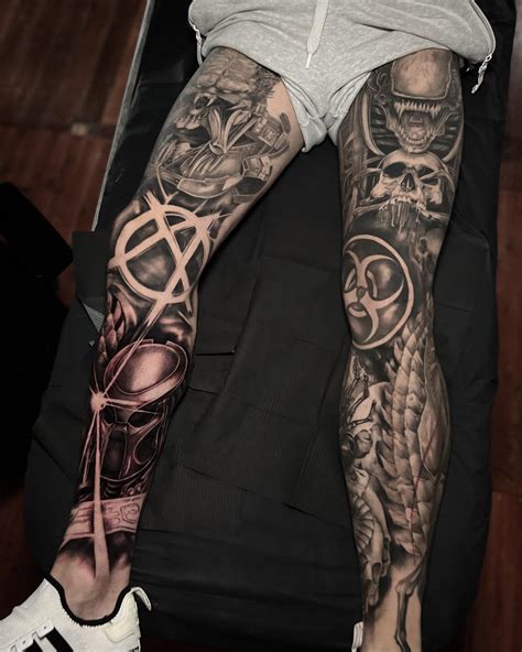 creating a 5 leg sleeve tattoo