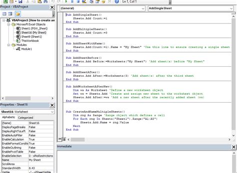 Creating a new Excel sheet with VBA