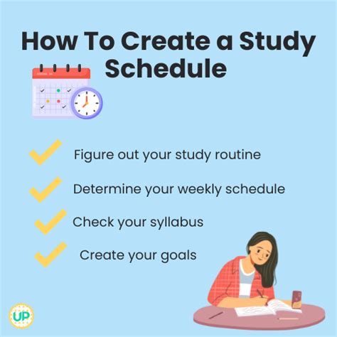 creating a study schedule image