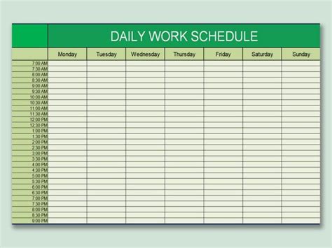 Creating a Weekly Planner Template in Excel