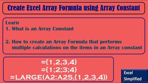 Creating Array Formulas in Mac Excel