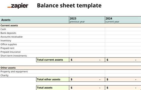 Creating a Balance Sheet in Google Sheets