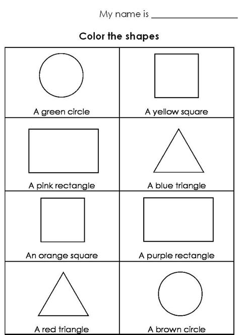 Creating your own color and shape worksheets