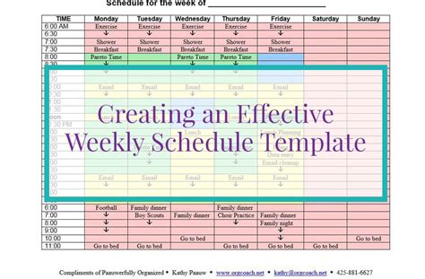 Tips for Creating an Effective Work Schedule