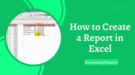 Creating an Excel Report