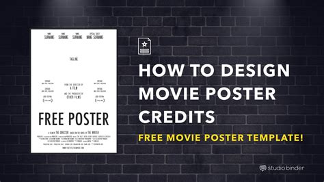 Creating a Simple Film Poster Credits Template