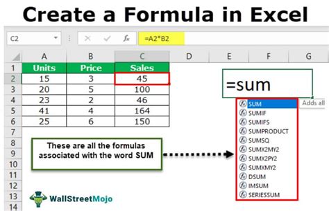 Creating Formulas