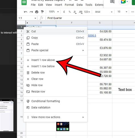 Creating headers in Google Sheets method 2