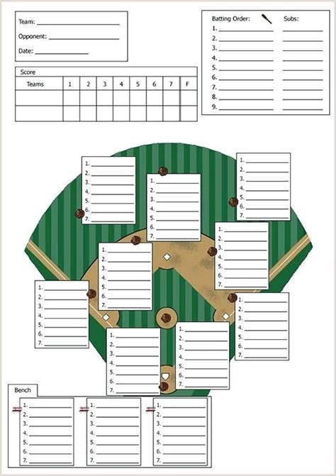 Creating Little League Baseball Lineup Template