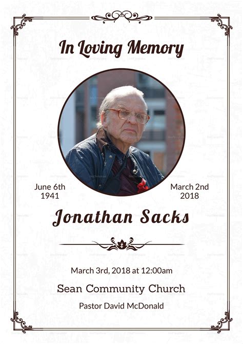 Creating an obituary notice example