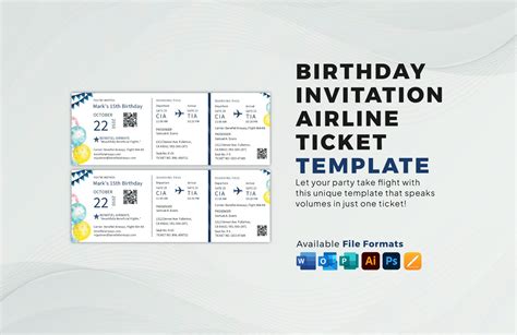 creating plane ticket invitation template steps