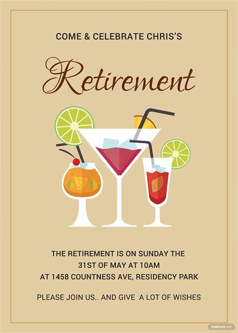 Creating Retirement Party Invitation Template in Word