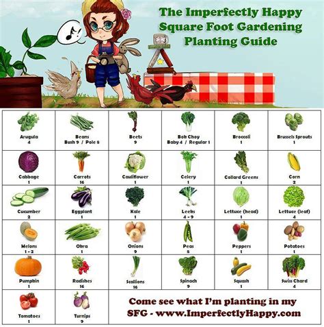 Creating Square Foot Gardening Chart