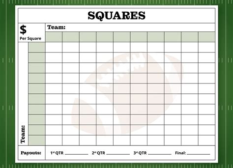 Creating Super Bowl Squares Template Google Sheets