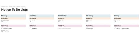 Creating a to-do list template in Notion