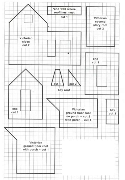 Creating Victorian Gingerbread House Blueprint Template