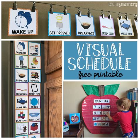 Steps to create a visual schedule