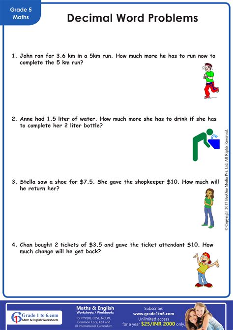 Creating Word Problems Decimals and Whole Numbers Photos