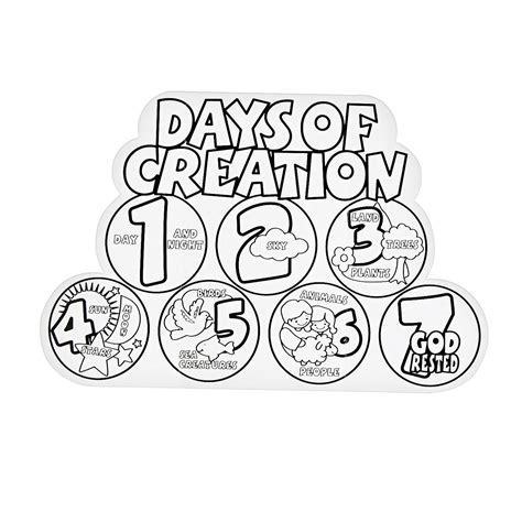 7 Days of Creation coloring pages for kids gallery