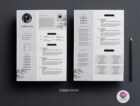 Creative 2-Page Resume Template