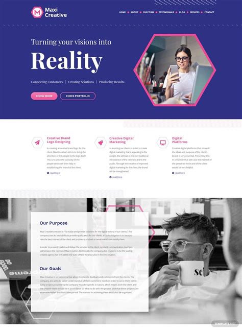 Creative Agency template is perfect for creative agencies who want to showcase their work