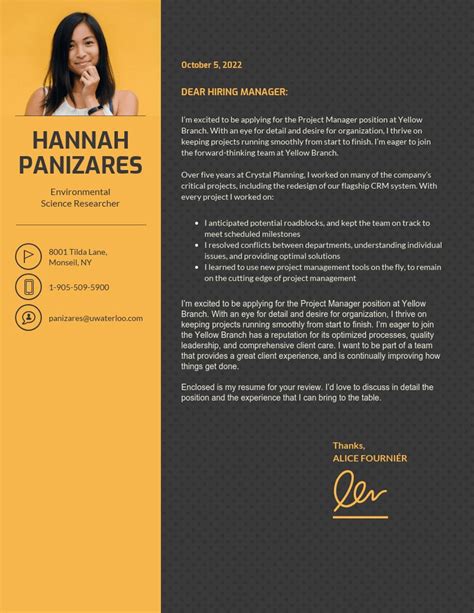 Creative and fun cover letter template