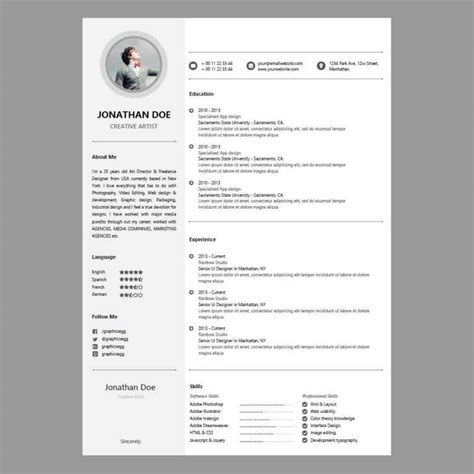 Creative Artist CV Template