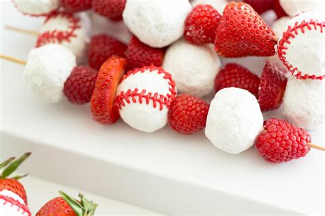 Creative baseball snacks