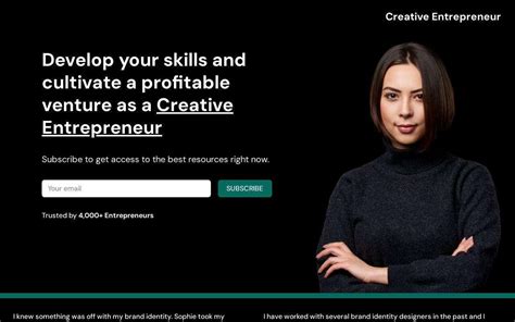 Creative Entrepreneur Carrd Templates