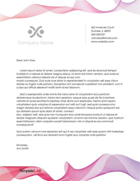 Creative Expression Letterhead Template