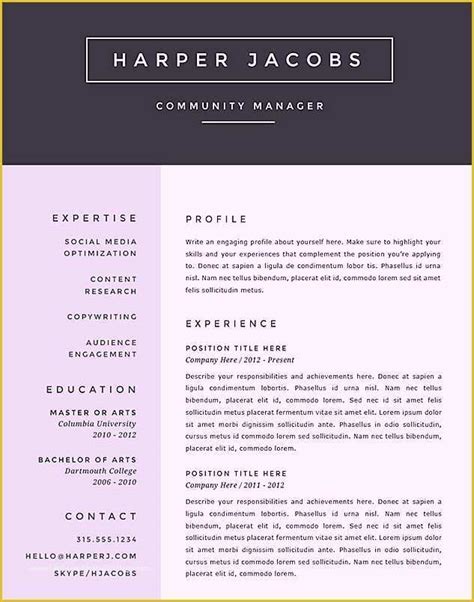 Creative Publisher Resume Template