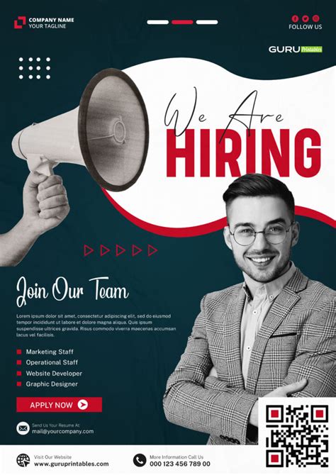 Creative recruitment flyer template