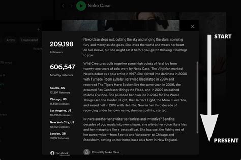 Creative Spotify Bio Example