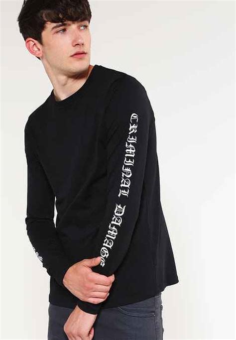 Creative Text Placement Long Sleeve T-Shirt