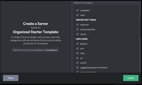 Creative Writing Server Template