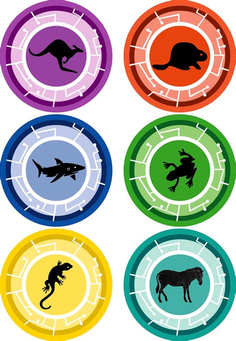 Creature Power Discs Templates for Classroom