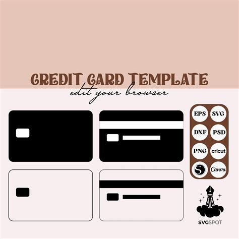 Credit card skin template design 3