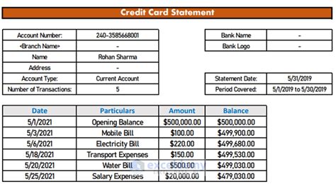 Credit Card Statement to Excel Converter