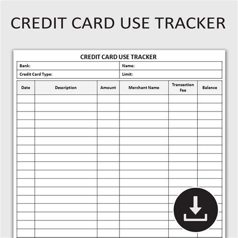 credit card utilization spreadsheet