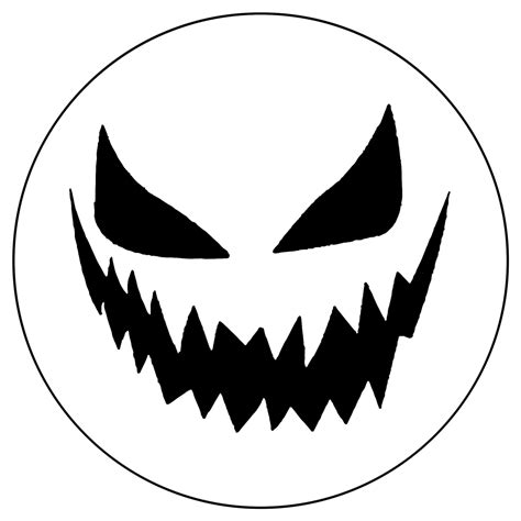 Creepy Cat Face Jack O Lantern Template