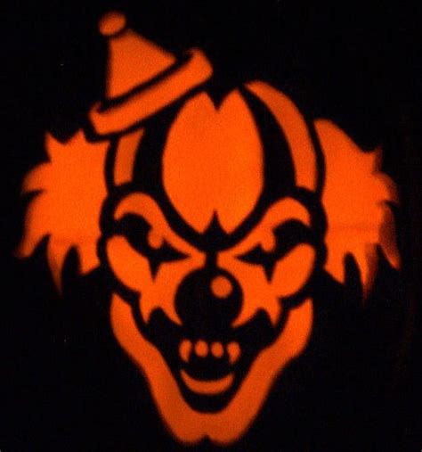 Creepy Clown Pumpkin Carving Template