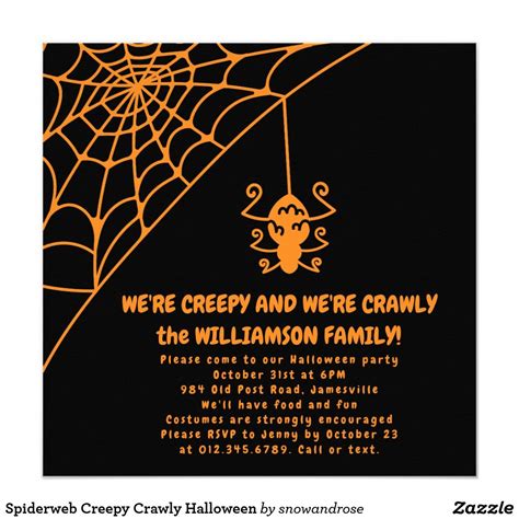 Creepy Crawlies Invitation Template